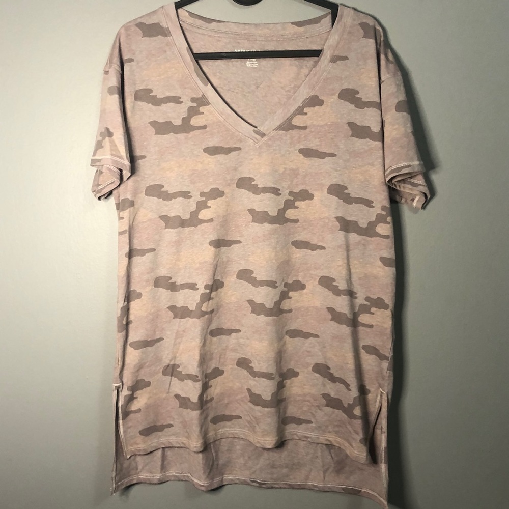 SOLD American eagle camo v-neck T-shirt